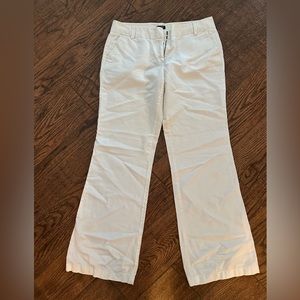 J. Crew white linen/cotton wide leg pants